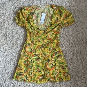 UO twist front mini dress, size S